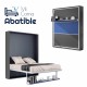 Cama Abatible Vertical con estante sincronizado y puerta Bicolor Ref CAN47000