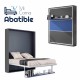 Cama Abatible Vertical con estante sincronizado y puerta Bicolor Ref CAN47000