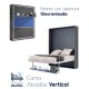 Cama Abatible Vertical con estante sincronizado y puerta Bicolor Ref CAN47000