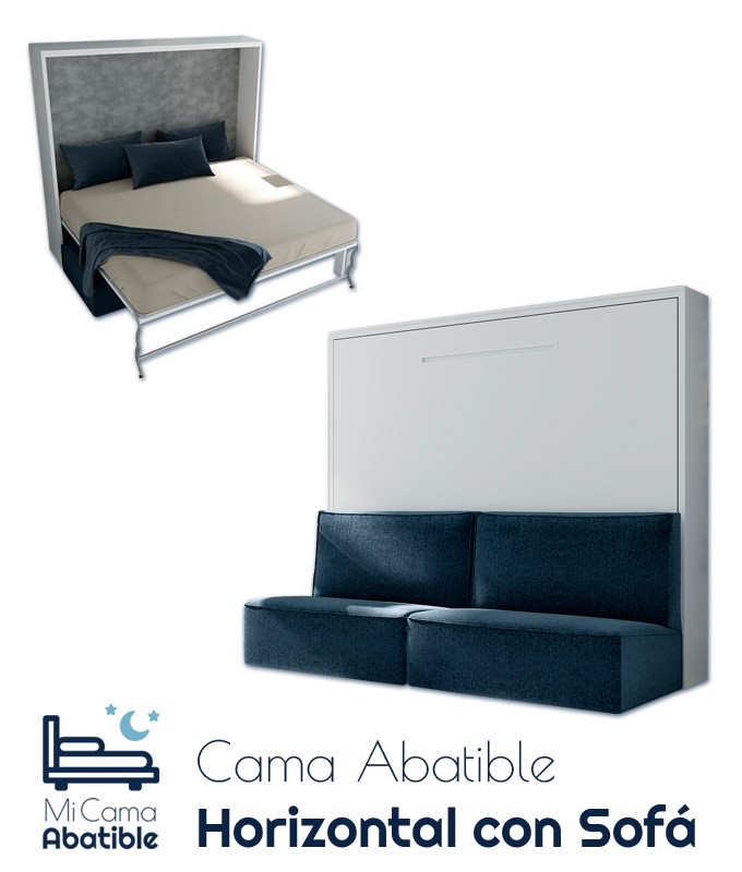 Cama Abatible Horizontal con Sofá Ref CAN45000