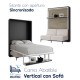 Cama Abatible Vertical con Sofá y Estante Sincronizado Ref CAN44000