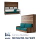 Cama Abatible Horizontal con Sofá Ref CAN41000