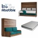 Pack Cama Abatible Horizontal con Sofá y Colchón Ref CAN43000