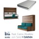 Pack Cama Abatible Horizontal con Sofá y Colchón Ref CAN43000