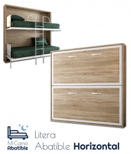 Cama abatible vertical Maria con altillo