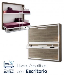 Litera Abatible Horizontal con Escritorio y opción de Altillo Ref CAN31000