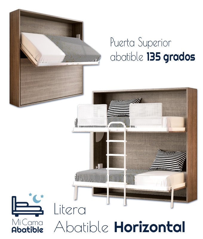 Litera Abatible Horizontal con Altillo opcional Ref CAN56000