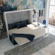 Dormitorio Juvenil formado por cama abatible matrimonial, estantería, escritorio y sofá Ref CAN06