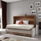 Dormitorio Juvenil formado por cama abatible matrimonial, escritorio y sofá Ref CAN07