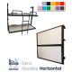 Litera Abatible horizontal con estructura metálica disponible en diferentes colores Ref F10000