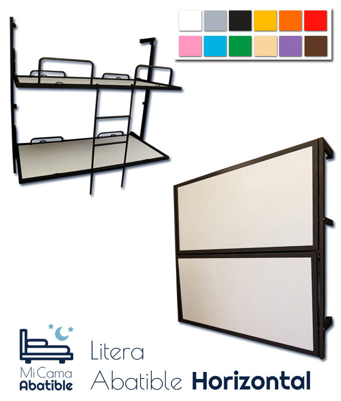 Litera Abatible horizontal con estructura metálica disponible en diferentes colores Ref F10000