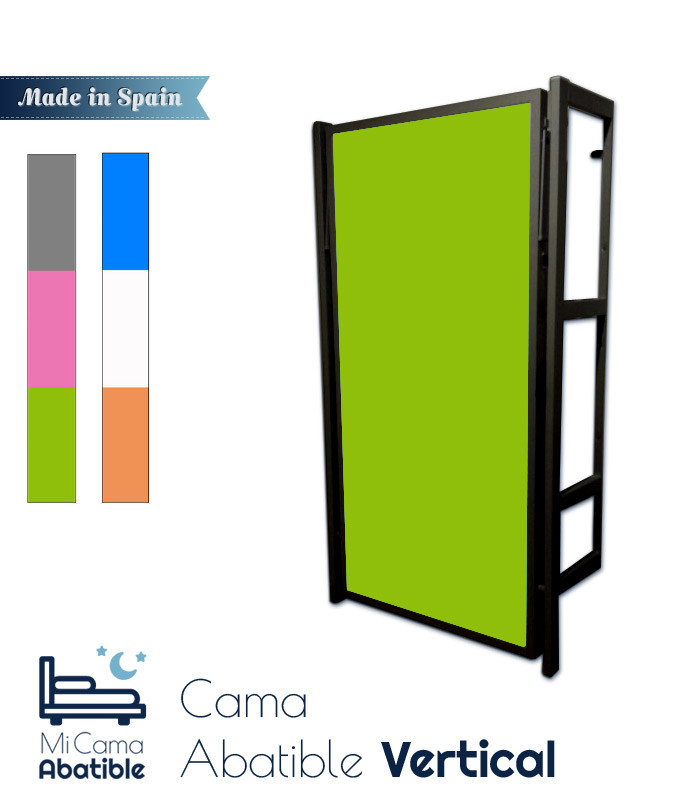 Cama Abatible vertical metálica disponible en diferentes colores