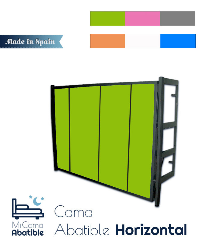 Cama Abatible horizontal metálica disponible en diferentes colores