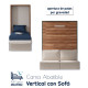 Cama Abatible Vertical con Sofá, apertura de patas por gravedad Ref CAN69000