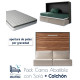 Pack Cama Abatible Horizontal con Sofá y Colchón Viscoelastico Ref CAN72000