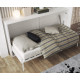 Dormitorio juvenil formado por cama abatible con estantería superior y escritorio rincón Ref CAZ37
