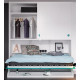 Dormitorio juvenil formado por cama abatible con escritorio, altillo y armario rincón Ref CAZ45