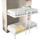 Dormitorio juvenil formado por litera abatible, estantería y xifonier Ref CAZ49