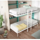 Dormitorio juvenil formado por litera abatible con altillo y escritorio con cajonera Ref CAZ59