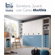 Dormitorio juvenil formado por cama abatible con armario superior, librería y armario 1 puerta Ref CAZ62