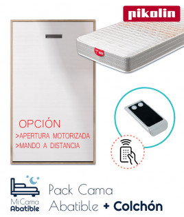 Pack Cama Abatible Vertical con posibilidad de apertura eléctrica motorizada y Colchón Ref CAZ13000