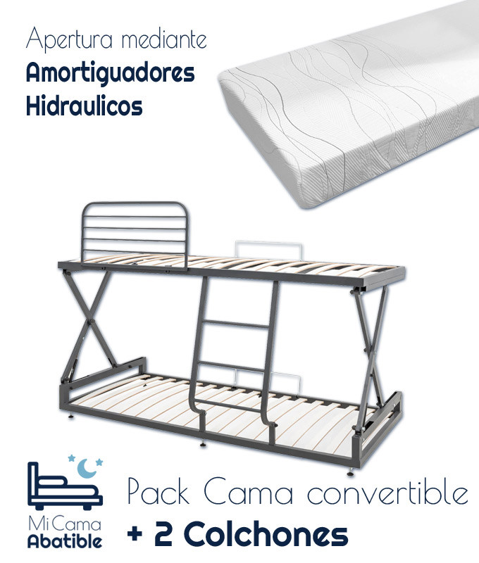 Pack Cama convertible en litera y colchones Ref CAT68000