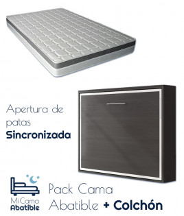 Pack Cama Abatible Horizontal y Colchón Ref CAN52000