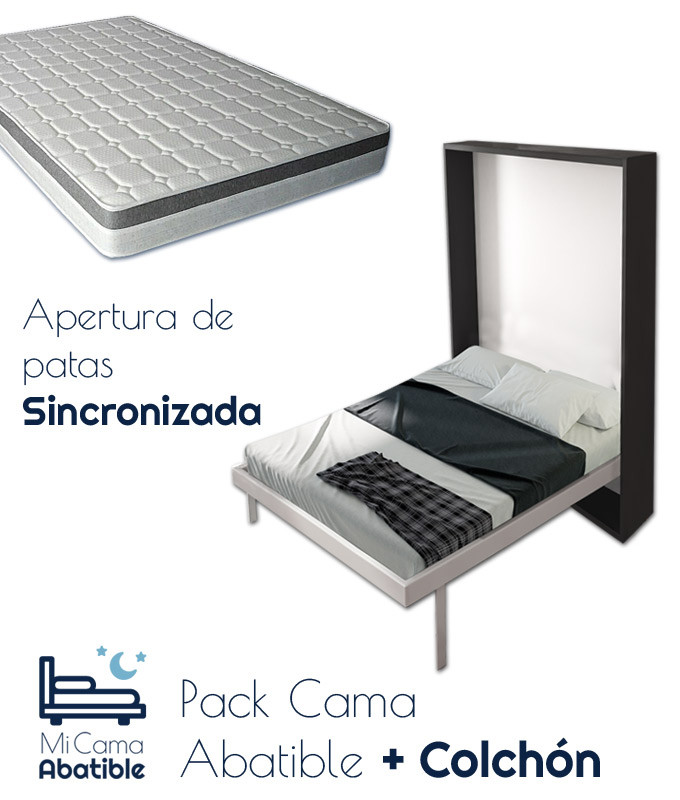 Pack Cama Abatible Vertical y Colchón Ref CAN53000