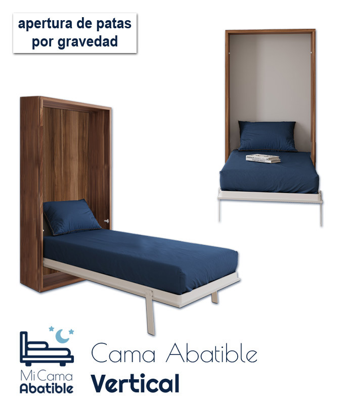 Cama Abatible Vertical con apertura de patas por gravedad Ref CAN79000