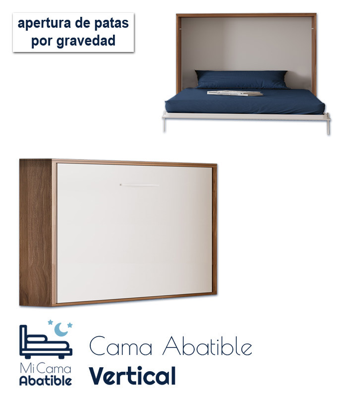 Cama Abatible Horizontal con apertura de patas por gravedad Ref CAN80000