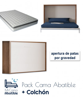 Pack Cama Abatible Horizontal y Colchón Viscoelastico Ref CAN82000