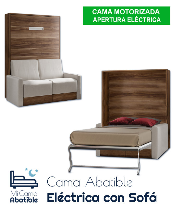 Cama Abatible Vertical con Sofá y Apertura Eléctrica Ref CAN76000