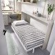 Dormitorio juvenil formado por cama abatible, escritorio y estantería Ref CAYC401