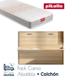 Pack Cama Abatible Horizontal con escritorio y Colchón Ref CAY45000