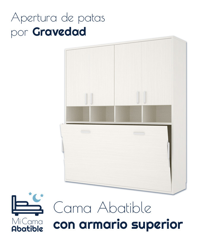 Cama abatible con armario de puertas batientes ROS