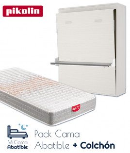 Pack Cama Abatible Vertical con escritorio y Colchón Ref CAY46000