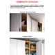 Dormitorio juvenil formado por litera abatible, armario y estantería Ref CAYH417