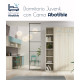 Dormitorio juvenil formado cama abatible vertical con altillo, estantería y escritorio Ref CAZ24-33