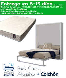 Pack Cama Abatible Vertical y Colchón Ref CAN24000