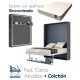Pack Cama Abatible Vertical con estante sincronizado y colchón Ref CAN48000