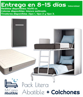 Pack Litera Abatible Vertical y Colchones Ref CAN26000