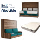 Pack Cama Abatible Horizontal con Sofá y Colchón Ref CAN43000