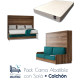 Pack Cama Abatible Horizontal con Sofá y Colchón Ref CAN43000