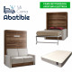 Pack Cama Abatible Vertical con Sofá, Apertura Eléctrica y Colchón Viscoelástico Ref CAN78000