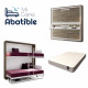 Pack Litera Abatible Horizontal con Escritorio, Altillo opcional y Colchones Ref CAN33000