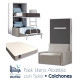 Pack Litera Abatible Vertical con Sofá y Colchones Ref CAN38000
