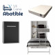 Pack Litera Abatible Vertical con cama matrimonial y Colchones Ref CAN27000