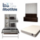 Pack Litera Abatible Vertical Matrimonial con Sofá y Colchones Ref CAN39000