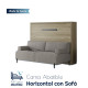 Cama Abatible Horizontal con Sofá Ref CAN34100