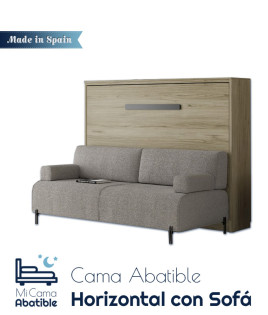Cama Abatible Horizontal con Sofá Ref CAN34100